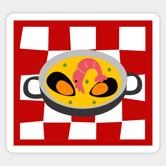 Paella Sticker by soniapascual